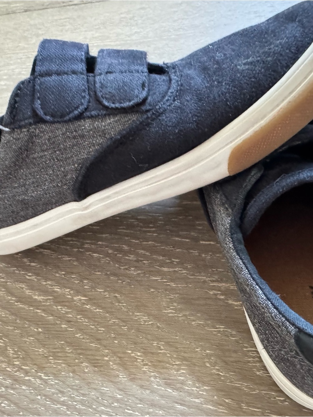 Old Navy Kids Gray and White Velcro Sneakers